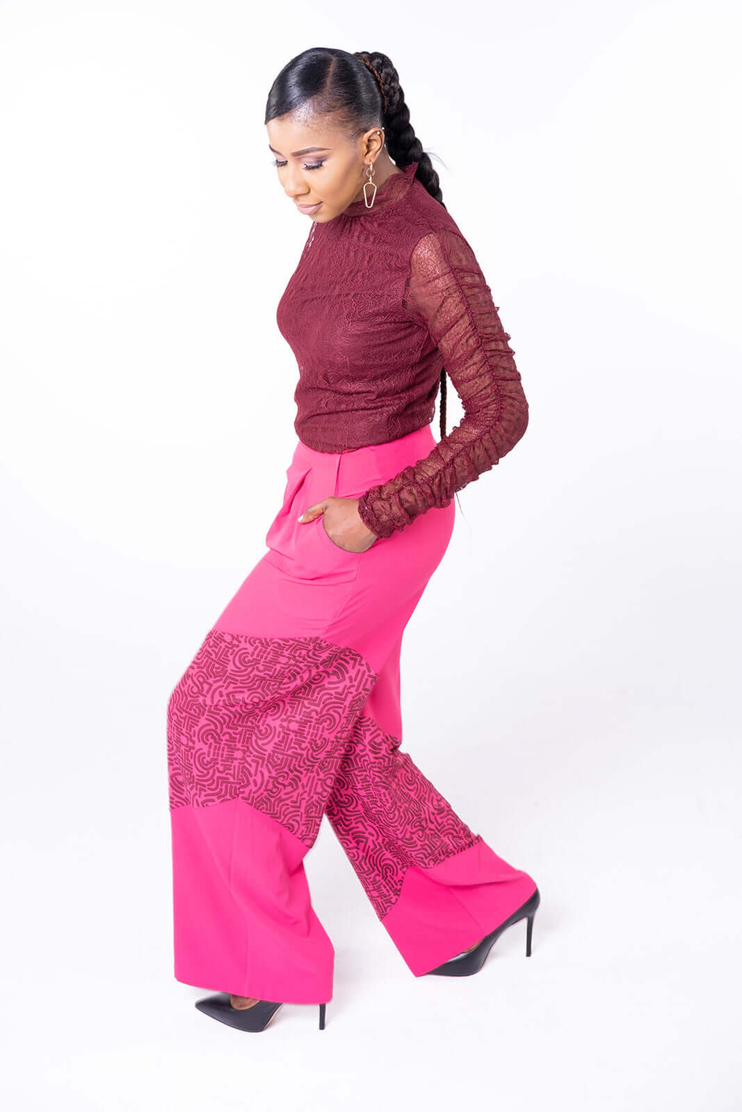 Day by Day Hot Pink High-Waisted Wide Leg Pants